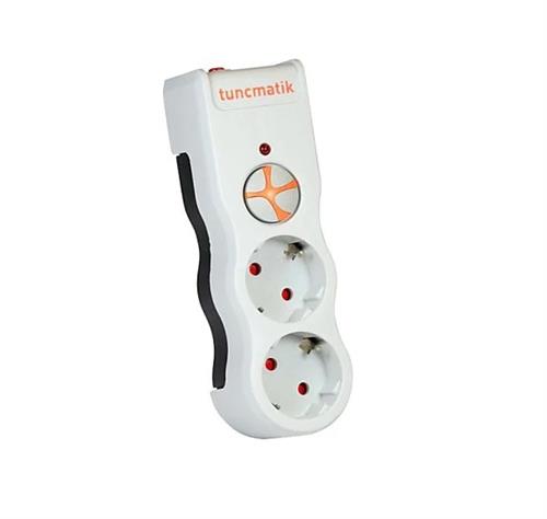 Tunçmatik TSK19021 Enerji Koruma Powersurge İkili Beyaz Priz 1050 Joule