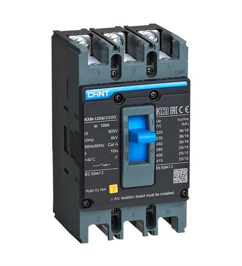 Chint NXM-125S 3 Kutuplu 125A 25KA Sabit Kompakt Şalter 131363