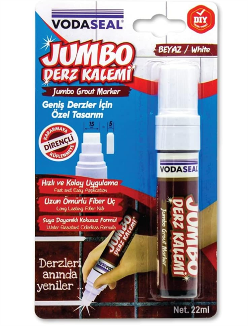 Vodaseal Jumbo Derz Kalemi Beyaz 22 ML 