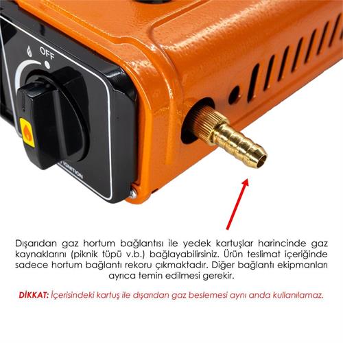 Rox Camping Tekli Portatif Kamp Ocağı 153ROX0189 Turuncu