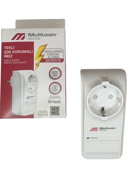 Mutlusan Tekli Şok Korumalı Priz 0018881000040000