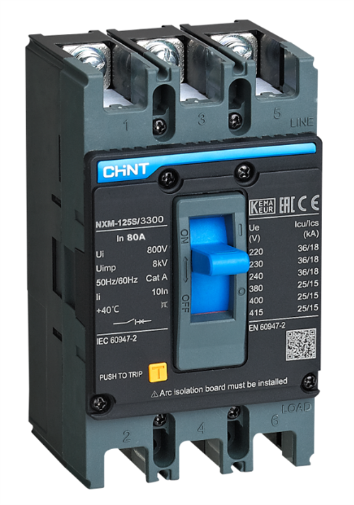 Chnt Kompakt Şalter 80A 25KA 3P Sabit Tip 131361