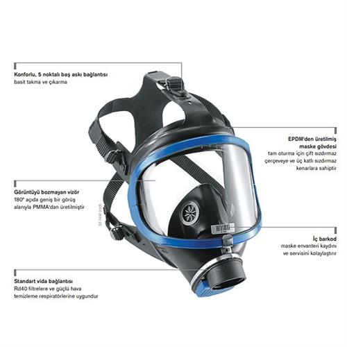 Drager 6300 X-Plore Tam Yüz Maskesi +  RD40 Filtre