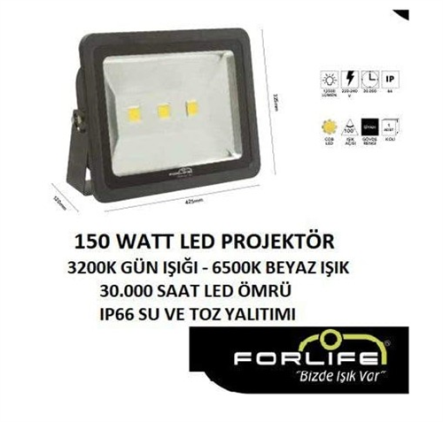 Forlife Led Projektör 150 W Beyaz