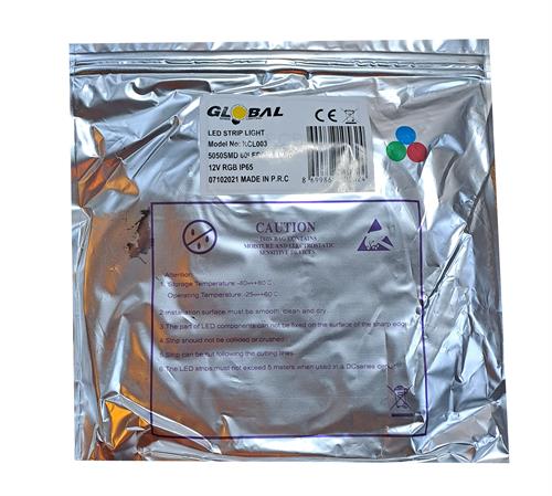 Global 3 Çip Şerit Led Silikonlu Rgb 5 Mt KCL003