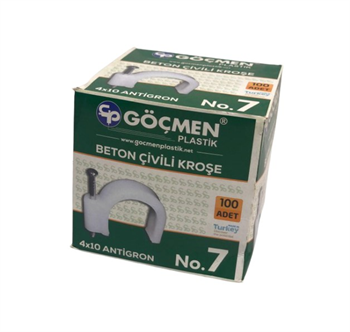 Göçmen Beton Çivili Kroşe No:7 (100 Adet)