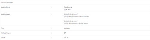 Gwest 2 Kutuplu Dağıtıcı Ünite 125a 2x11