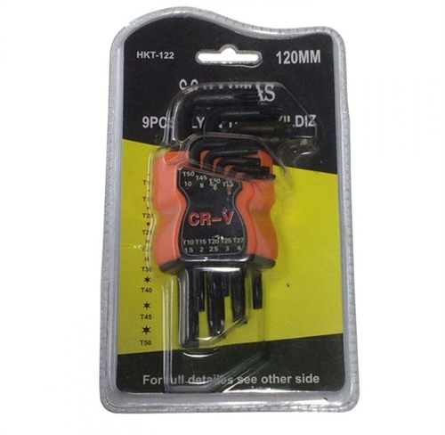 Haktaş Alyan Takımı Torx Kısa 9 Parça HKT-122