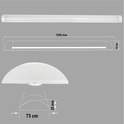 Helios Opto Yatay Bant Armatür 36 Watt Beyaz 1 Adet 1200 x 25 mm