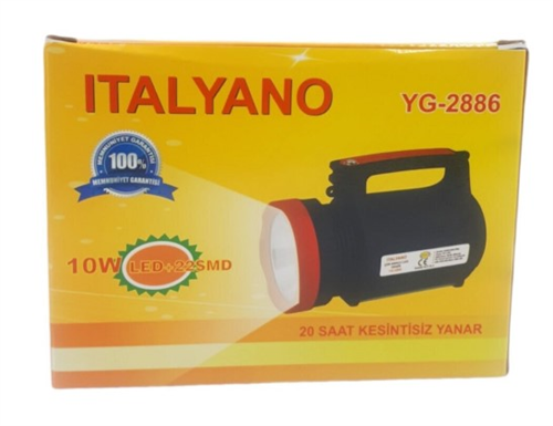 Italyano Şarjlı El Feneri Led Usb Girişli YG-2886