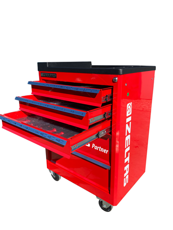 İzeltaş Partner Serisi 5 Çekmeceli Takım Arabası 118 Parça Dolu - 8235