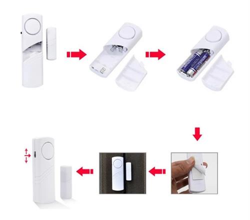 Kablosuz Alarm Sistemi Kapı Pencere Hırsız Alarmı Jd-188