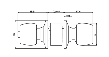 Kale Topuzlu Kilit-Giriş Tipi-Mat Saten KD040/36-320