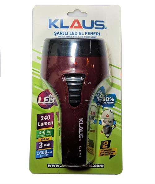 Klaus Şarjlı Led El Feneri KE47713
