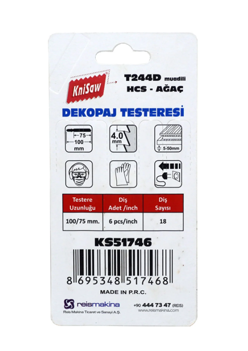 Knisaw KS-51746 PK Dekopaj Testeresi
