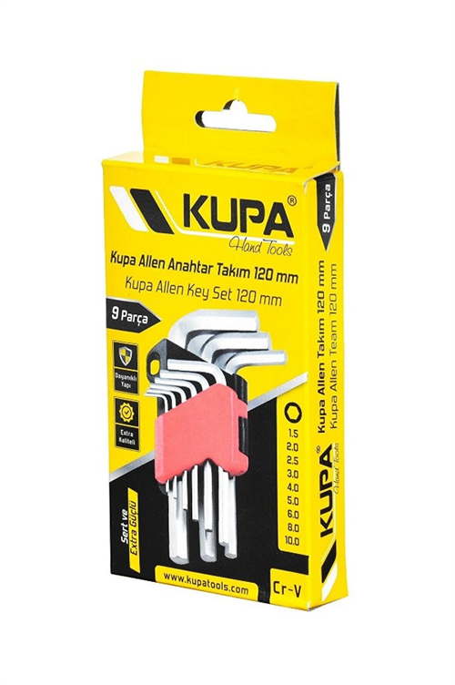 Kupa Allen Anahtar Takım 120 Mm 9 Parça 3040