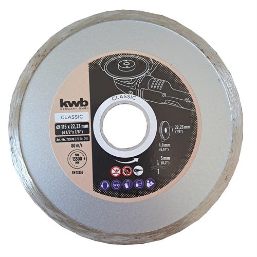 Kwb 725170 Classıc Elmas Kesici 115X22,33 Mm