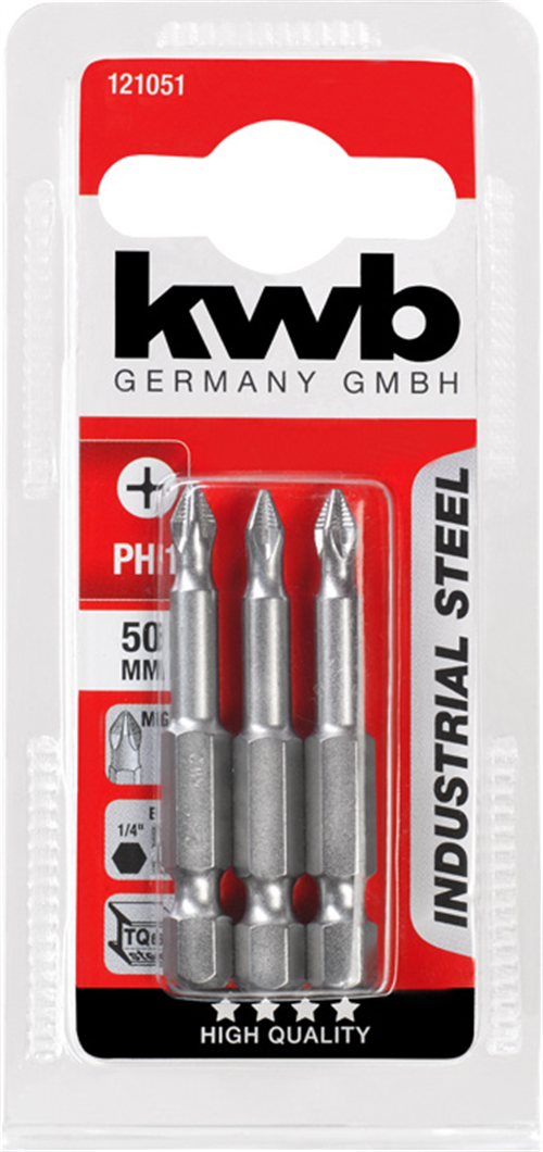 Kwb Bits Uç Set 3 Parça Ph2 X 50 Mm 121052
