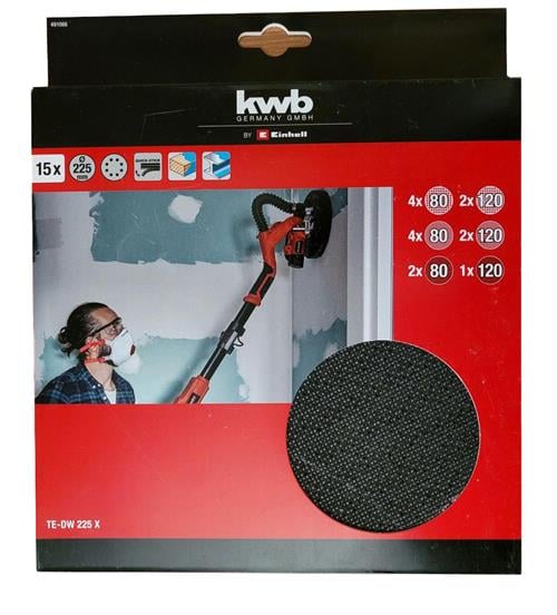 Kwb Duvar Zımpara Kağıdı 225 Mm 15 Li Paket 491066