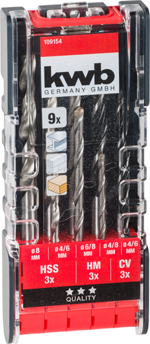 Kwb Pwrbox Kombi Set Matkap Ucu 9 Parça 109154
