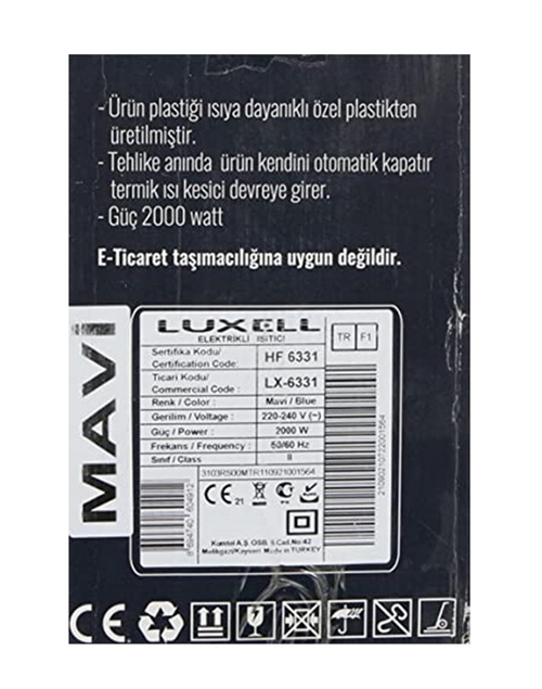 Luxel Fanlı Isıtıcı LX-6331