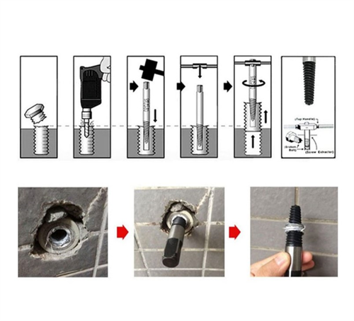 M25-50 Ters Kılavuz Hasarlı Cıvata Vida Boru Çıkarıcı 39553