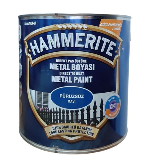 Marshall Hammerıte Metal Boyası Pürüzsüz 2,5lt Mavi