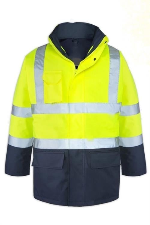 Maxsafety 5+1 Oxford Parka Sarı-Lacivert mont (M beden)