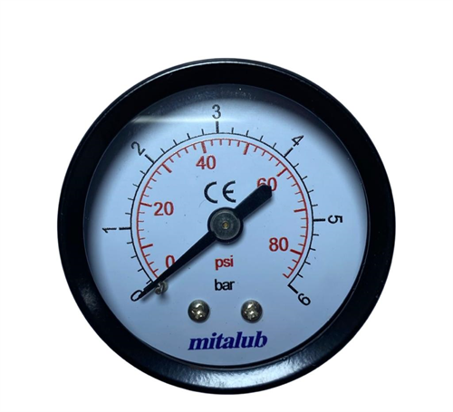 Mitalub 50 Mm 6 Bar Saat Metal Gövde Arkadan Bağlantı