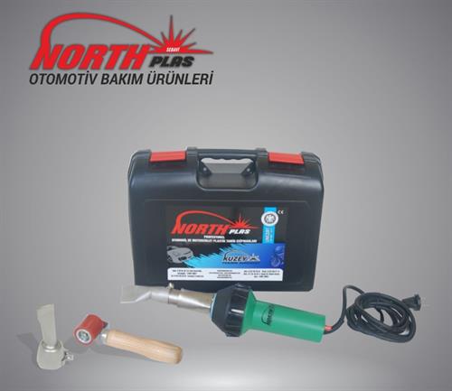 North Plas Profesyonel Branda, Zemin ve Plastik Kaynak Makinesi 1600 W+Merdane+Nozul