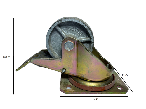 Orko 4102-Ddb-100f18 Frenli Döküm Teker