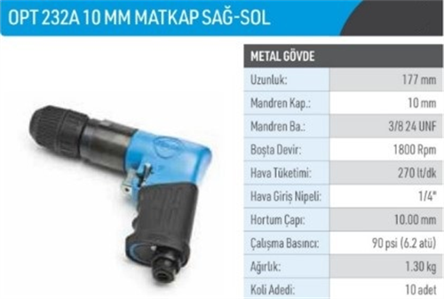 Osaka OPT 232A Havalı Matkap 10 Mm