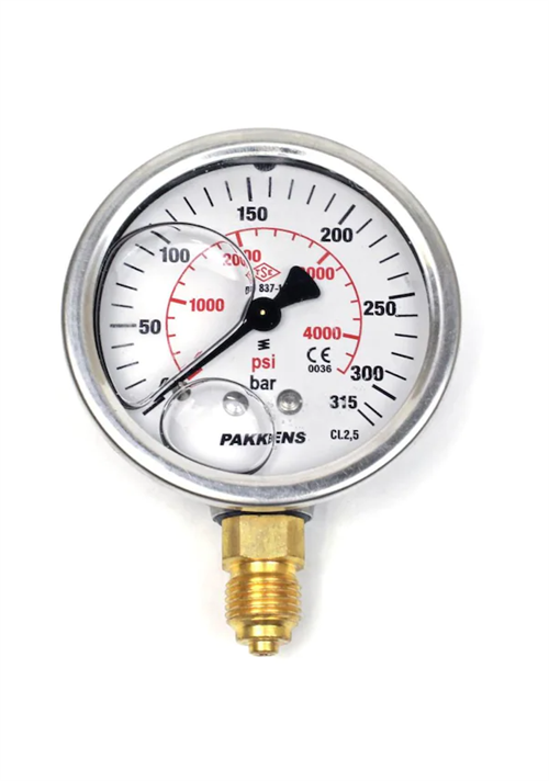 Pakkens 63 Q 0/315 Bar Alttan Bağlantılı Manometre
