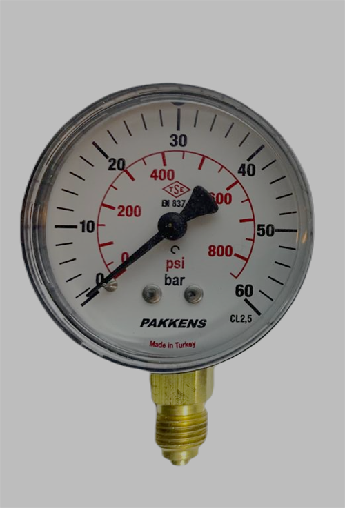 Pakkens 63 Q 0\60 Bar Alttan Bağlantılı Manometre