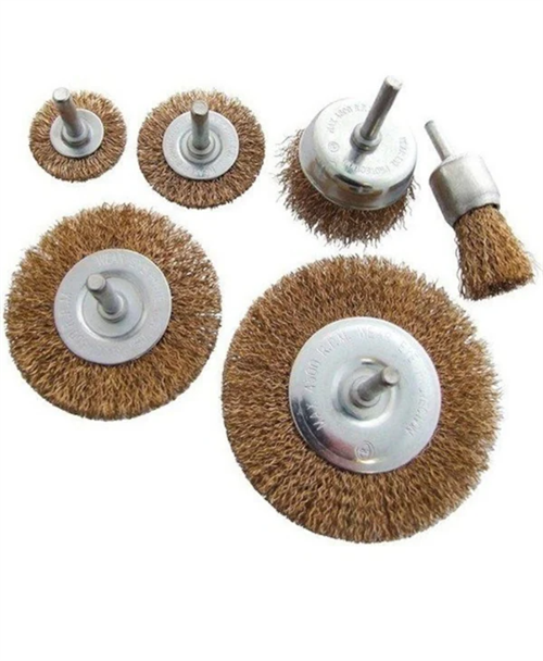 Pimli Dairesel Tel Fırça Set 6lı