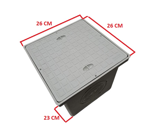 Plastik Yeraltı Buat Ve Rögar Kapağı 26X26X23