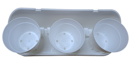 Poliwork Manolya 13 Triple Balkon Saksısı Beyaz