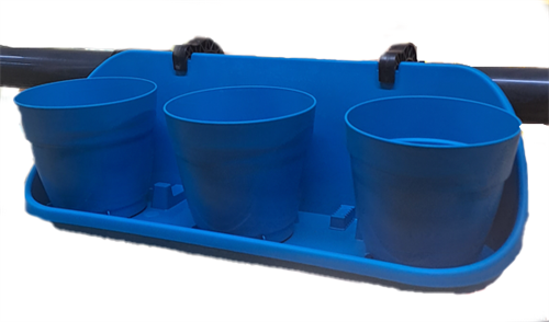 Poliwork Manolya 13 Triple Balkon Saksısı Beyaz