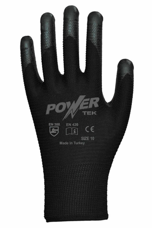 Power Tek İş Eldiveni Zebra Siyah 10 No