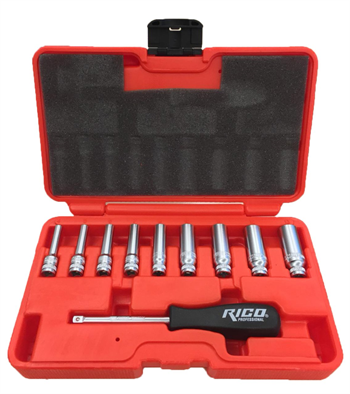 Rico 10 Pcs 1/4 Uzun Lokma Set 4-13mm