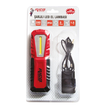 Rico 240 Lümen Askılı Ayaklı Şarjlı Led El Feneri RC0037