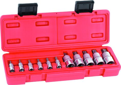 Rico RC9801 11 Parça Delikli 1/4-1/2 5 Köşe Ts Torx Lokma Seti