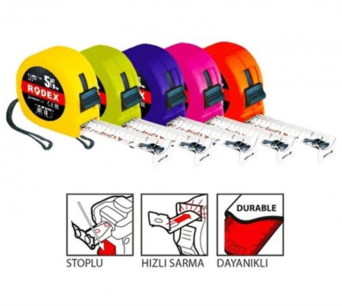 Rodex Şerit Metre 25 Mm X 5 Mt RHT0680525