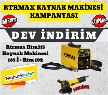 Rtrmax RTM515 165İ Kaynak Makinesi + Rtrmax RTM102 Avuç Taşlama Makinası 