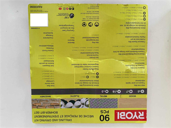 Ryobi RAKDD90 Set Vidalama/Delme Uçları 5132004665