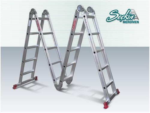 Akrobat Katlanır Merdiven 4x5 20 Basamaklı 5,70M