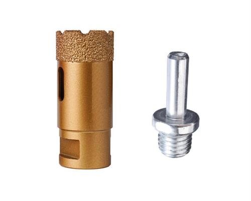 Sera 22 Mm Granit Mermer Seramik Delme Panç Spiral Ve Matkap İçin Aparatlı M14