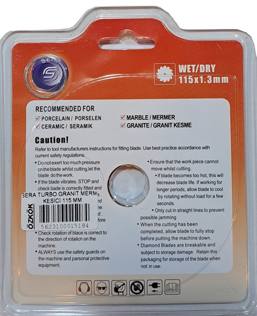 Sera Turbo Granit Mermer Kesici 115 Mm