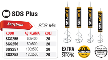 SGS 258 SDS-Mix Boya & Alçı Karıştırıcı