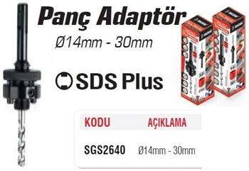 SGS Bi-Metal Panç Adaptörü Sds Plus 14-30mm SGS2640